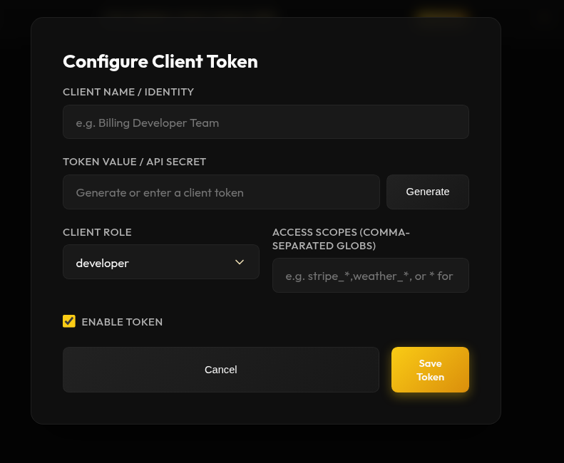 Issue Client Token