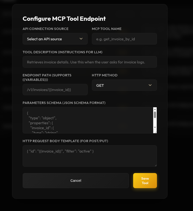 Configure Dynamic Tool