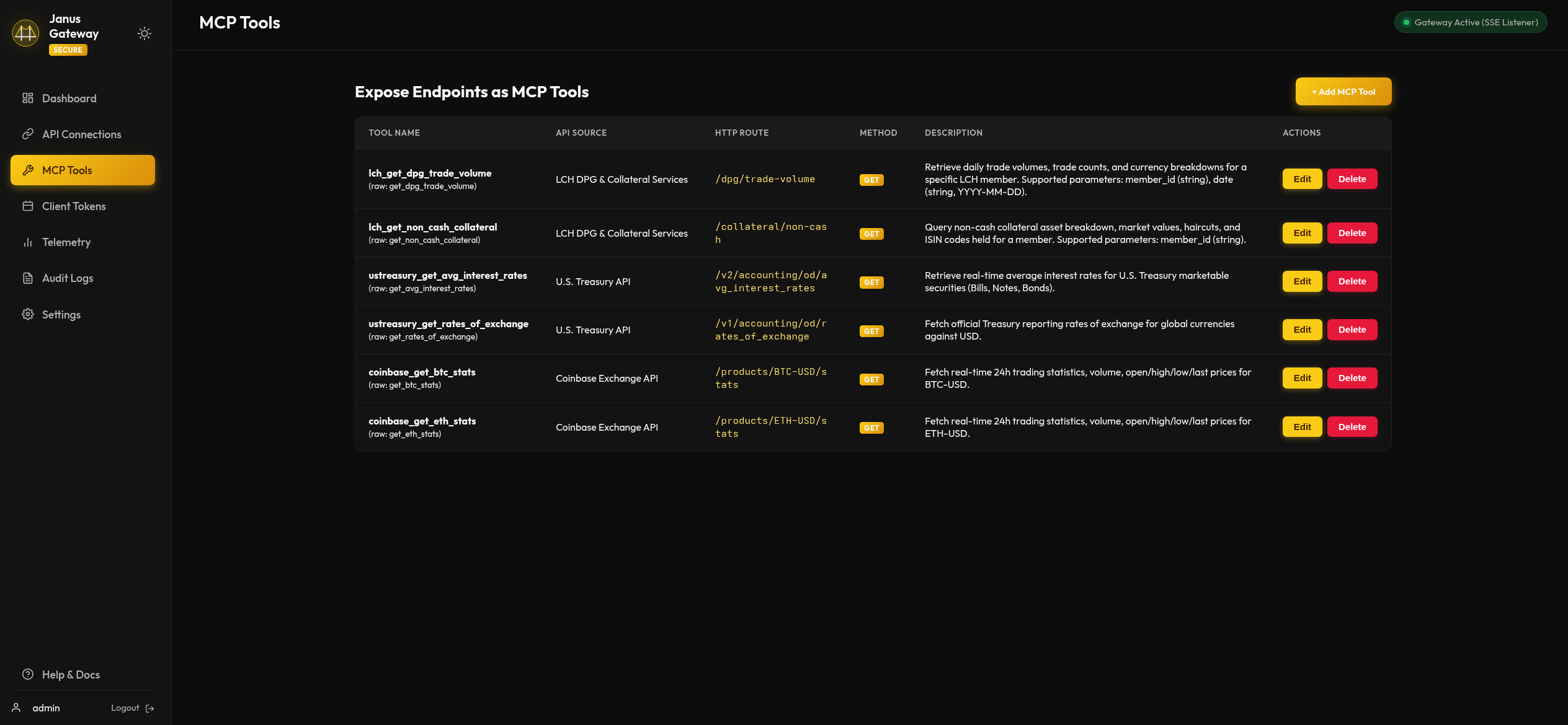 MCP Tool Mappings